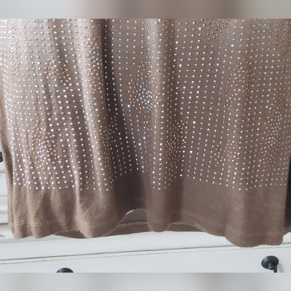 Style and Co embellished t-shirt tunic top sz L - Picture 8 of 10